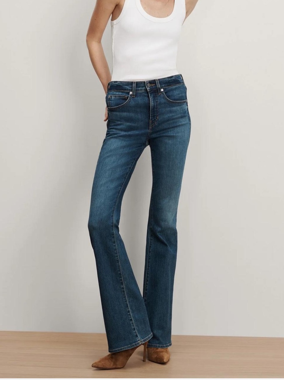 Veronica Beard Dark Blue Flare Jeans